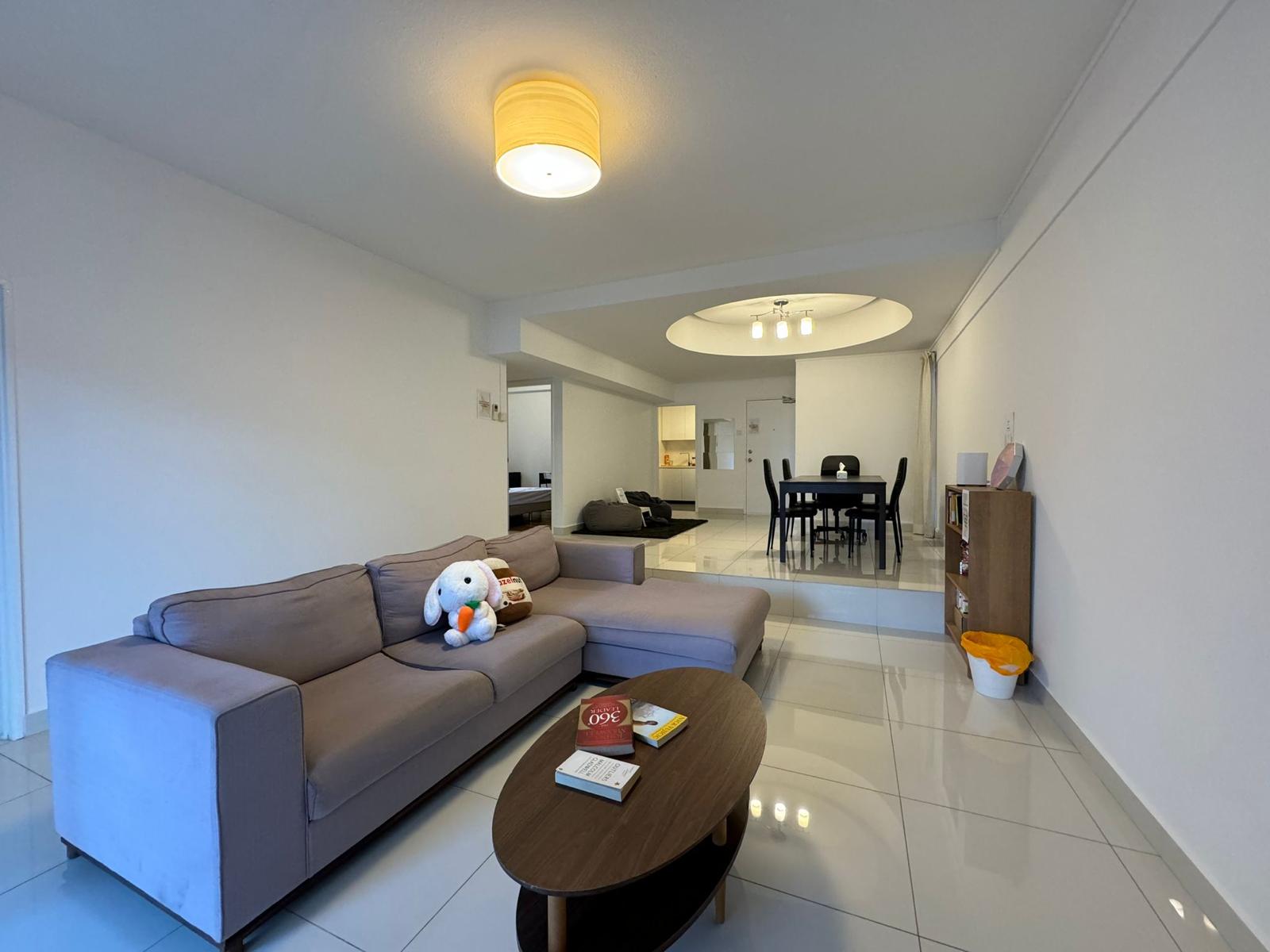 Cosy living room at Emerge Homestay in Novena, Singapore